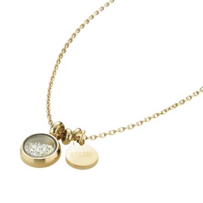 Ladies gold crystal necklace
